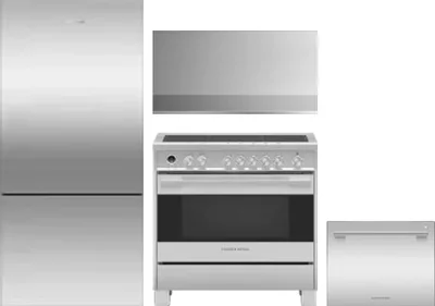 4 Piece Package Includes Refrigerator, Range, Hood And Dishwasher